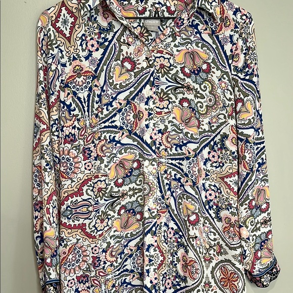 Chicos Long Paisley Cardigan Women’s 0 (us 4/6) - Picture 12 of 12